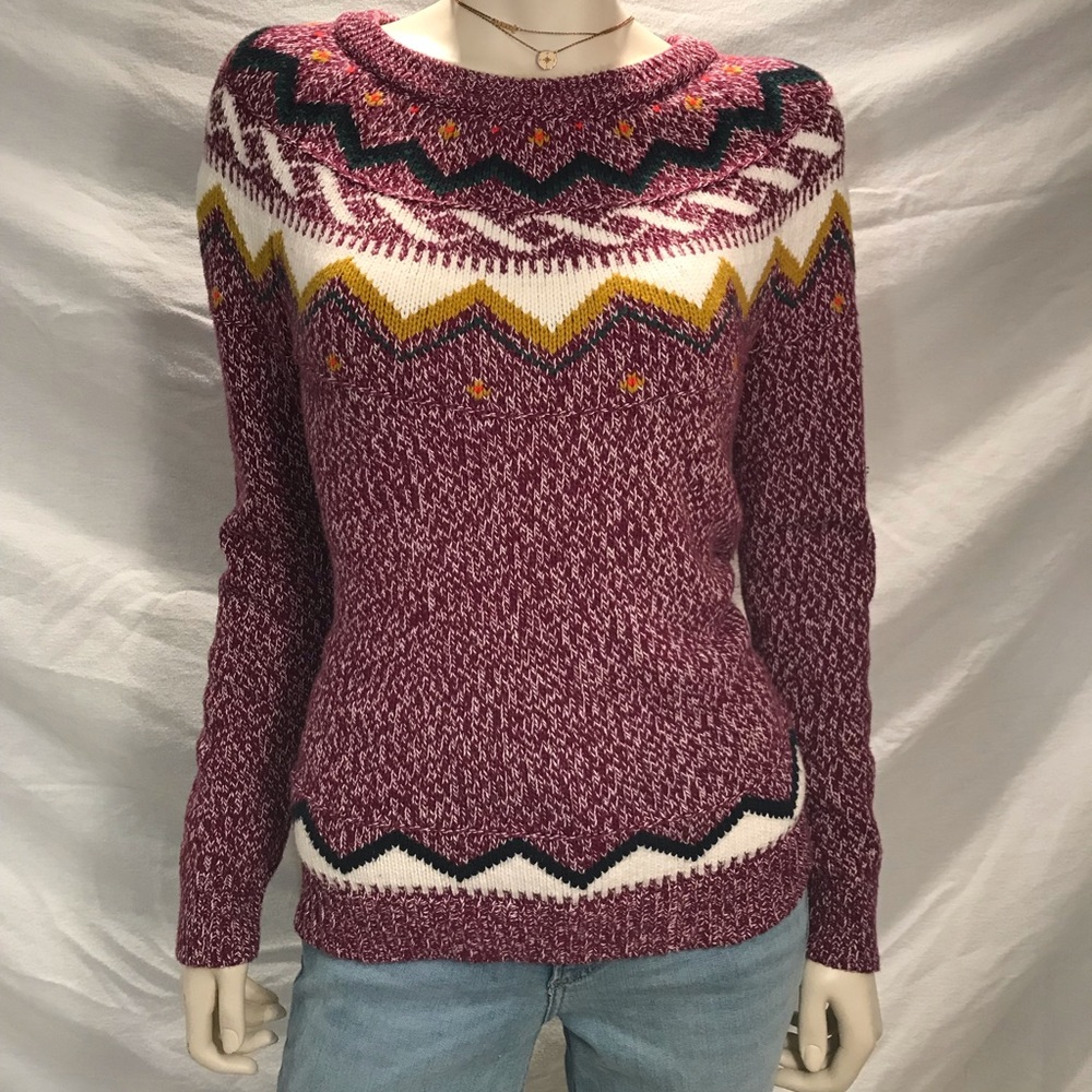 Old Navy Ribbed Knit Fairisle Design Sweater